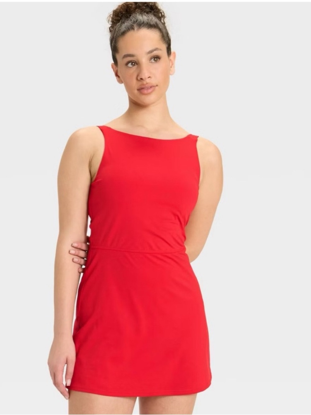 All In Motion High Neck Red Activewear Dress/Tennis Built in Shorts Size XS